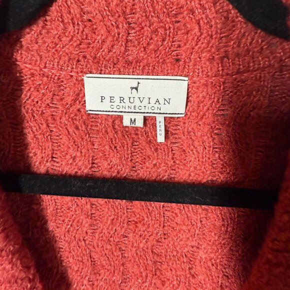 Peruvian Connection Button Cardigan Sweater Sz M Alpaca Silk Cottage Grandmacore - Picture 10 of 12